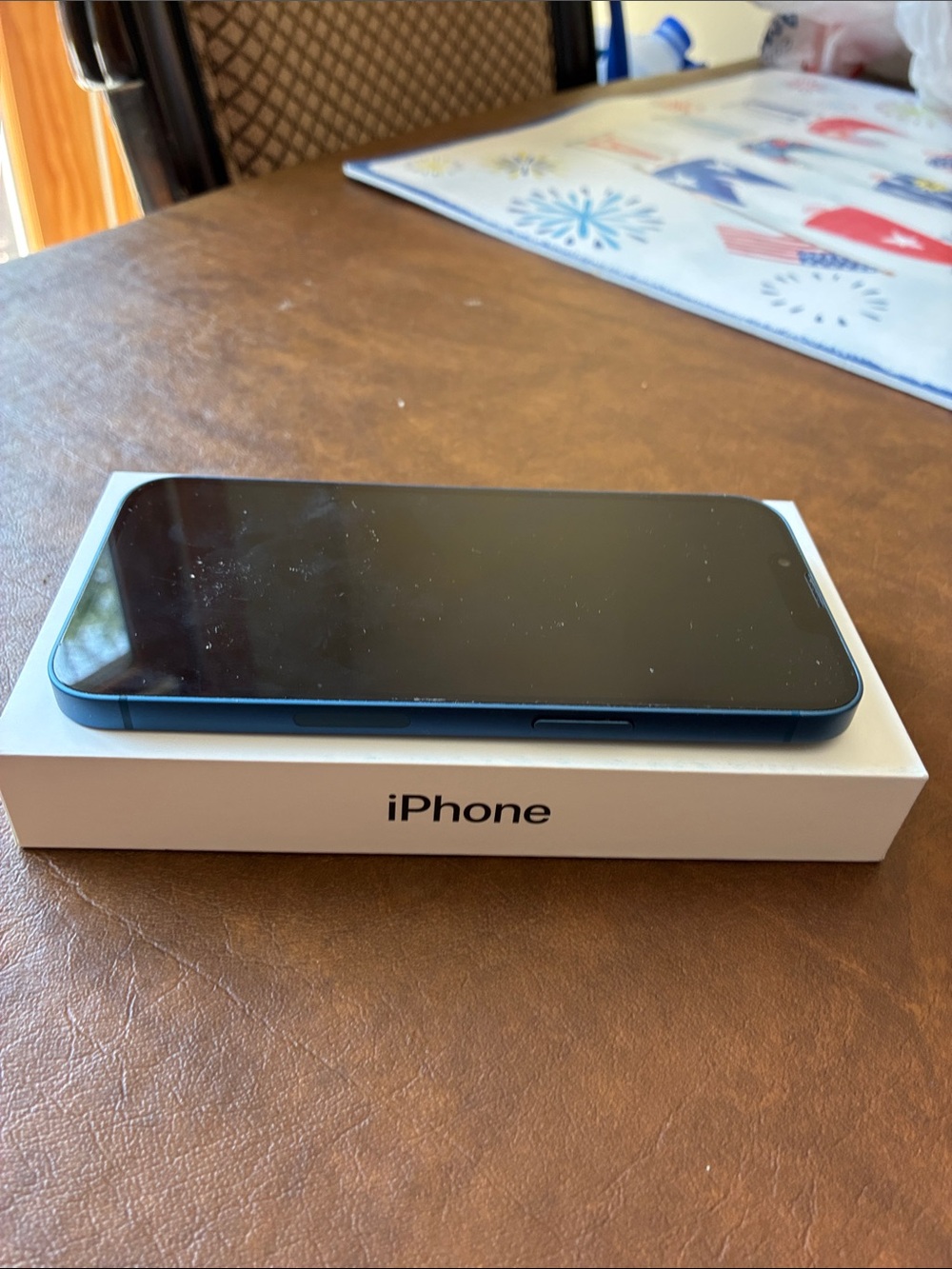Apple iPhone Blue with Black Front